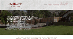 Desktop Screenshot of jimbakerconcrete.com