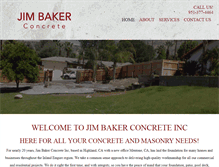 Tablet Screenshot of jimbakerconcrete.com